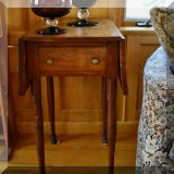 F29. Antique double drop leaf side table.